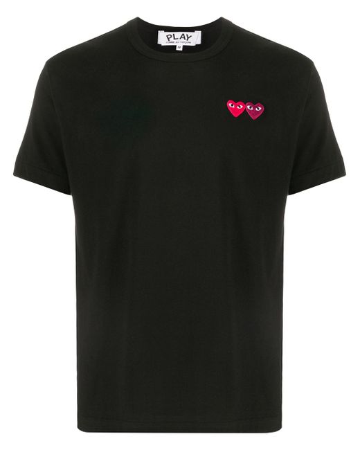 Comme Des Garçons Play double heart patch short sleeve T-shirt