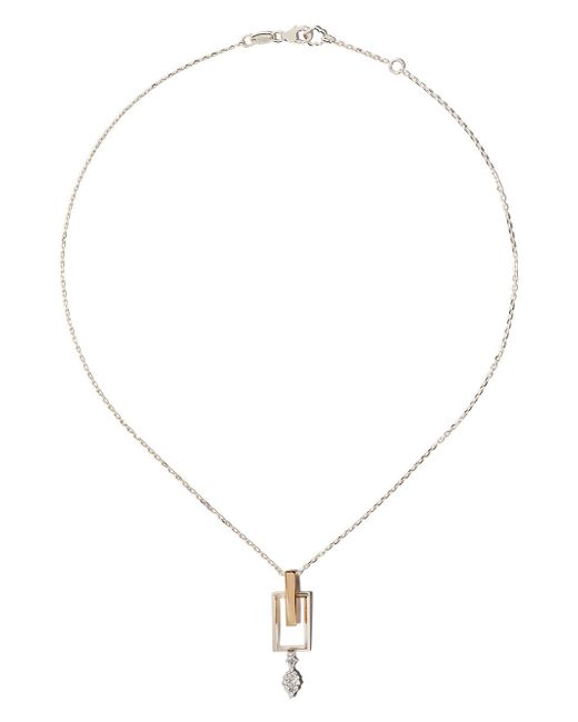 Yeprem 18kt and rose gold diamond pendant necklace