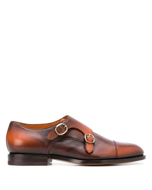 Santoni double-strap monk shoes