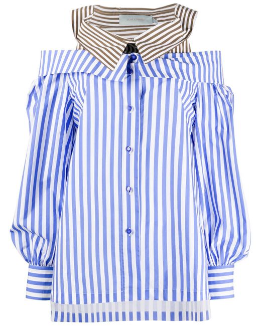 Silvia Tcherassi double-layered striped blouse