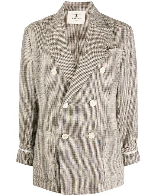 Barena double breasted houndstooth blazer