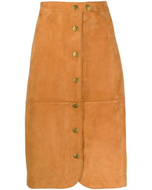 Coach button-down midi skirt