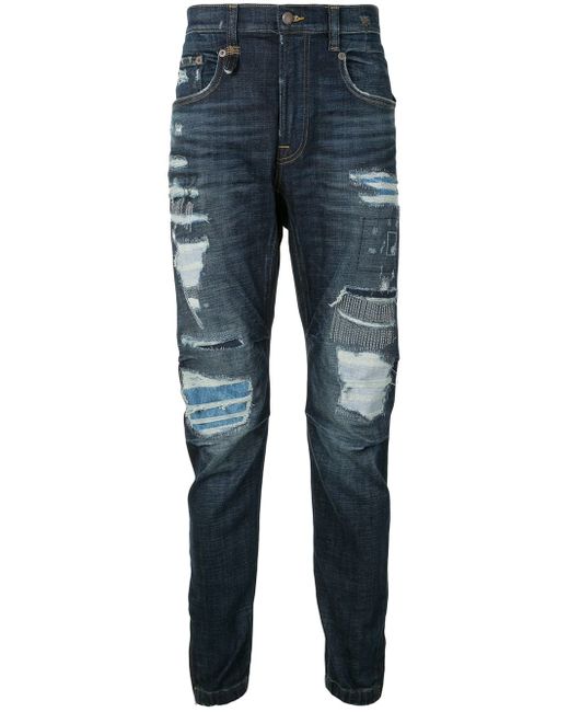 R13 Liam distressed skinny jeans