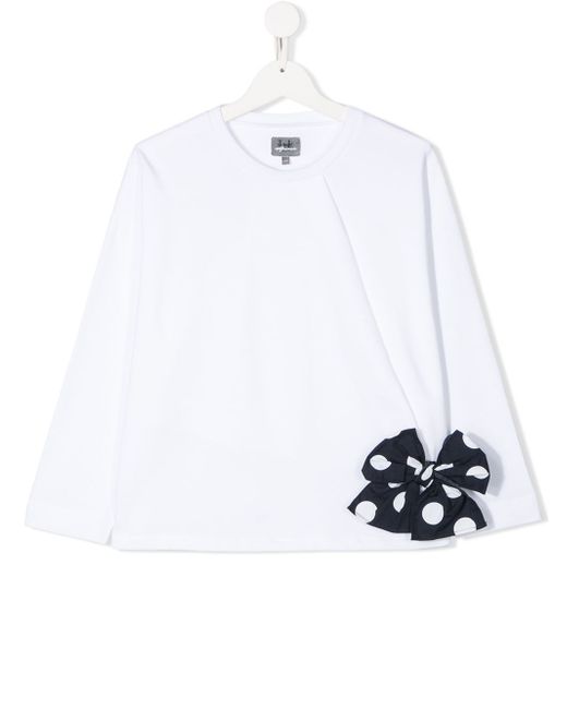 Il Gufo TEEN bow-detail long sleeved top