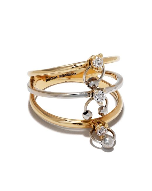 Delfina Delettrez 18kt yellow and gold Two-in-One diamond ring