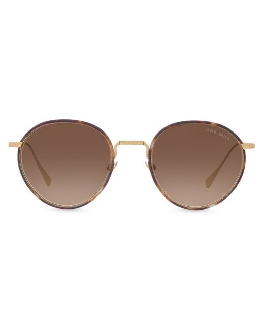 Giorgio Armani tortoiseshell round frame sunglasses