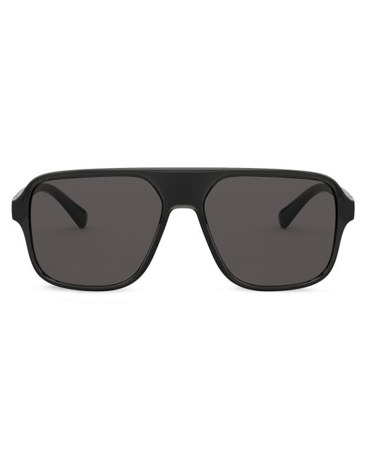 Dolce & Gabbana logo-embossed square-frame sunglasses