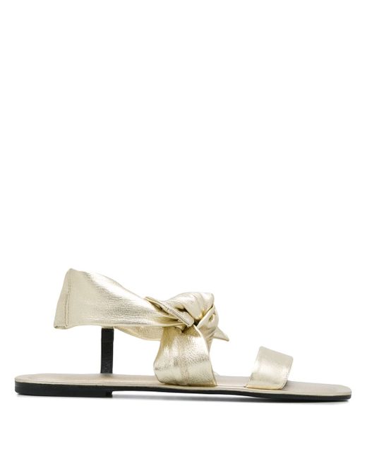 Pollini bow detail flat sandals