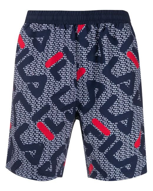 Fila Mally logo print swim shorts