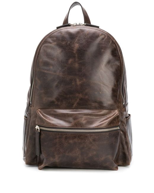 Orciani burnished effect backpack