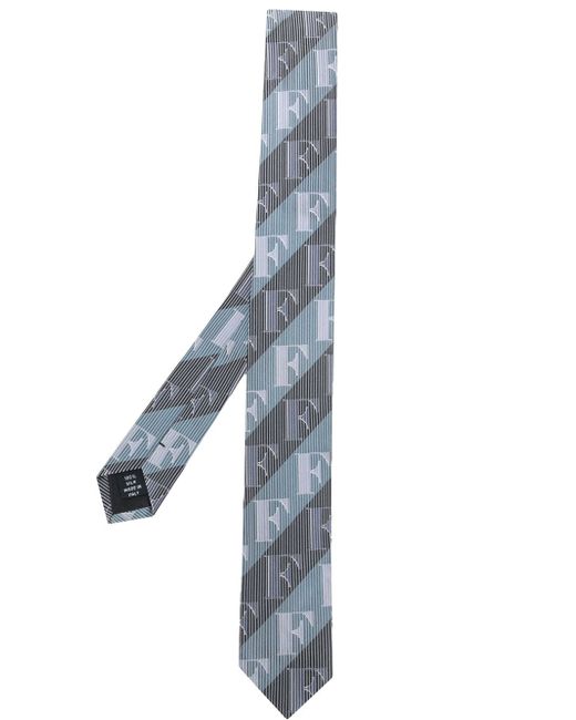 Gianfranco Ferré Pre-Owned 1990s diagonal stripe logo neck tie