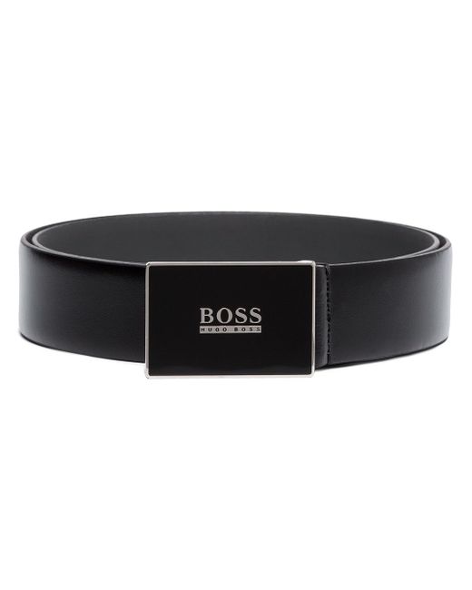 Boss logo plaque belt