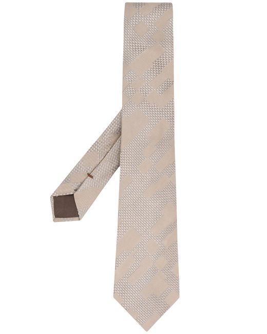 Giorgio Armani woven pattern pointed tip tie