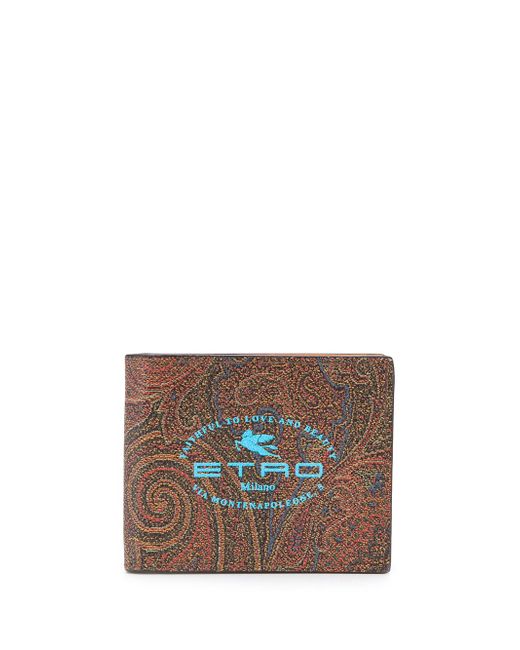 Etro logo print wallet