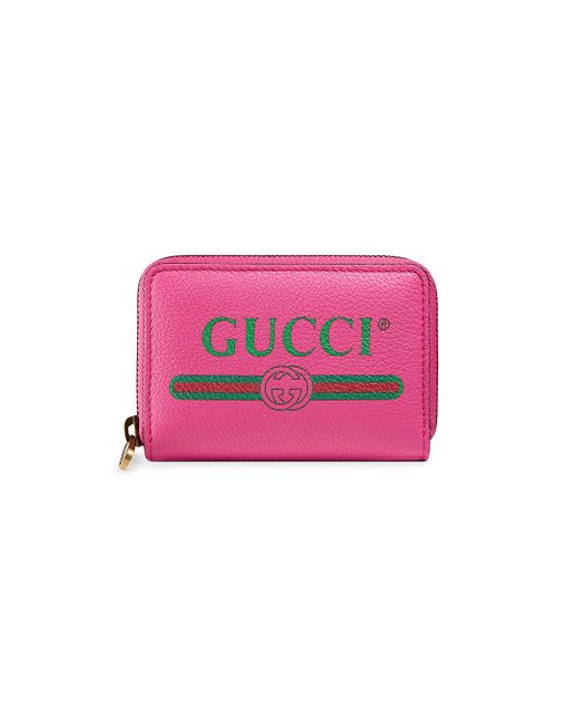 Gucci Print leather card case