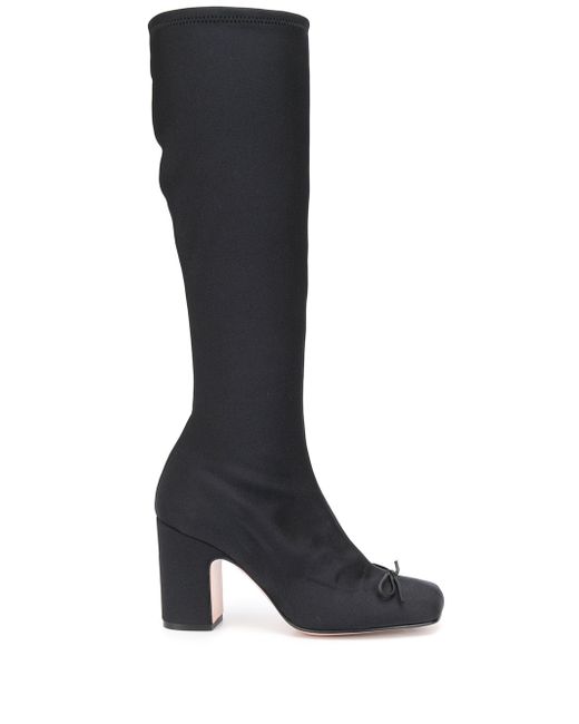 RED Valentino square toe 80mm knee-length boots