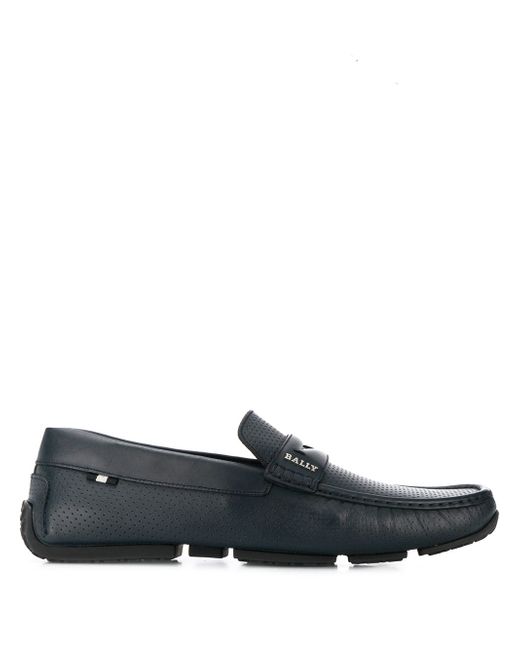 Bally perforated detail loafers