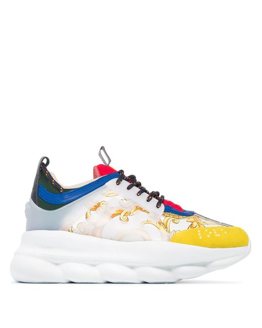Versace Chain Reaction panelled sneakers