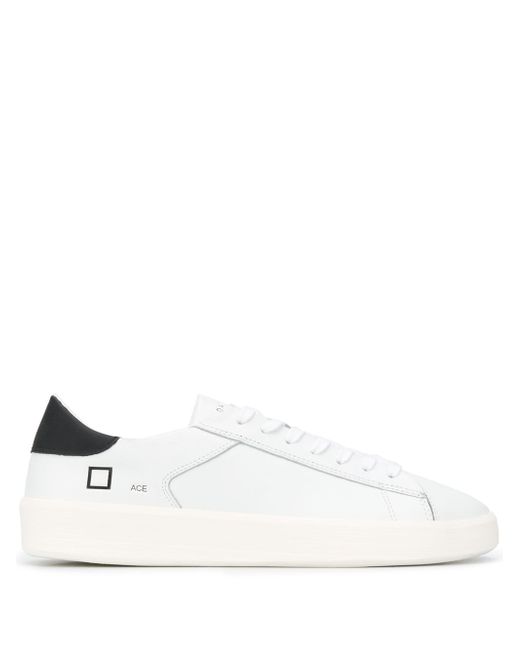 D.A.T.E. . contrast panel embossed logo sneakers