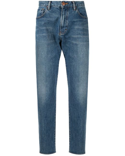 Giorgio Armani stonewashed tapered jeans