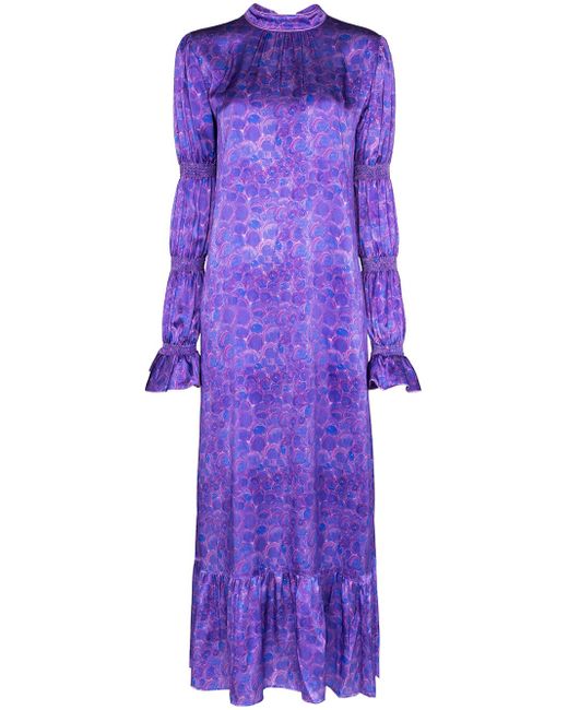 Helmstedt grapes printed maxi dress