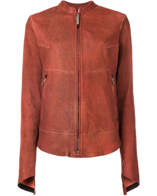 Isaac Sellam Experience rear zip detail leather jacket