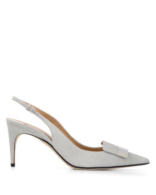 Sergio Rossi pointed 85mm sling-back pumps