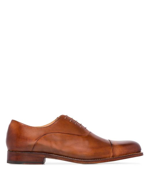 Grenson Bert hand-printed Oxford shoes