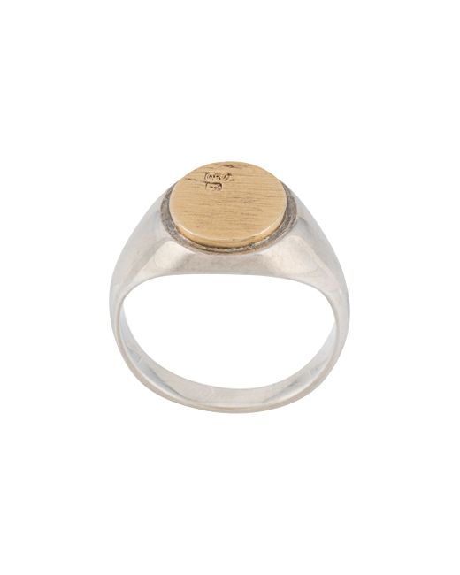 Bunney disc embellished signet ring