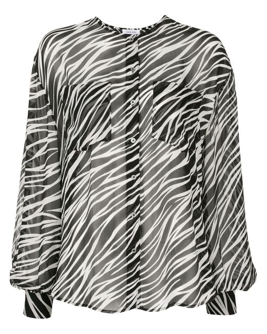 Anine Bing Arrow zebra print blouse