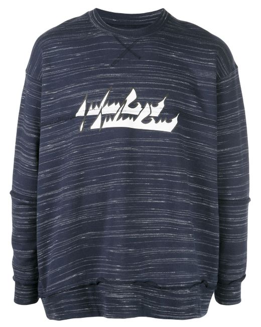Julien David distressed marl logo sweatshirt
