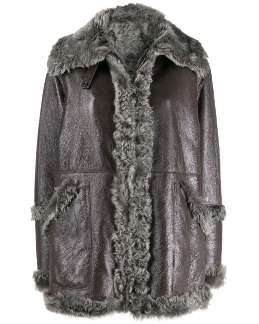 Manzoni 24 shearling zipped jacket