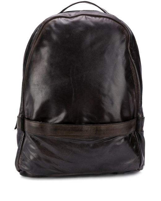 Eleventy polished leather backpack