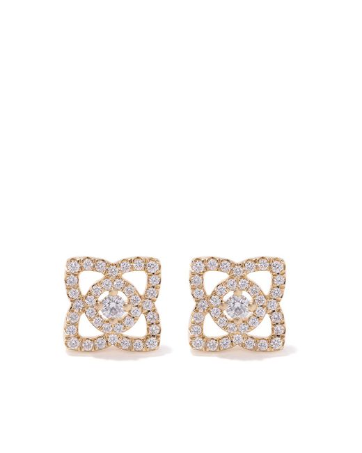 De Beers 18kt Enchanted Lotus diamond stud earrings