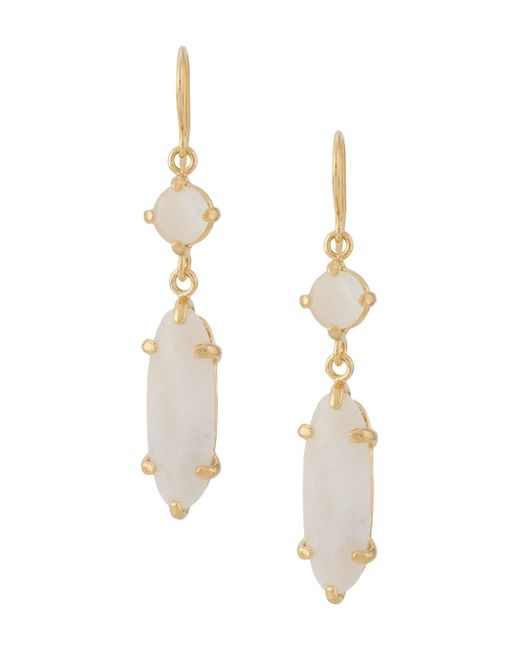 Wouters & Hendrix I Play mother of pearl moonstone earrings