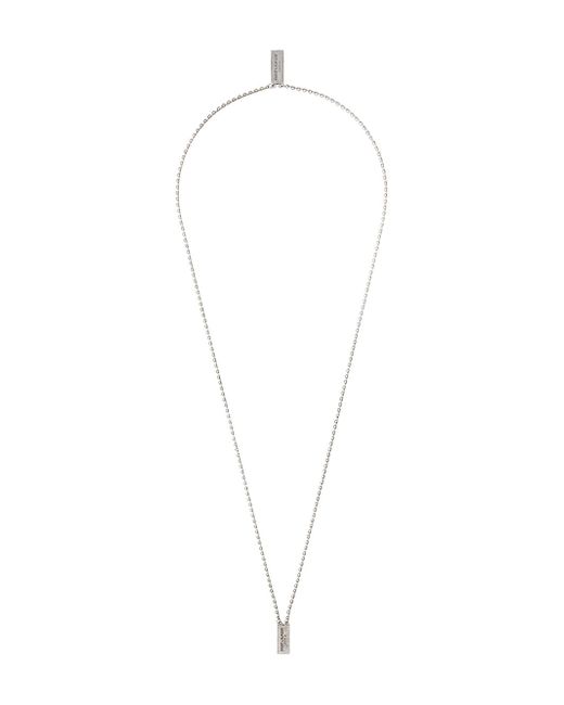 Saint Laurent logo engraved necklace
