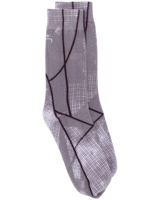 A-Cold-Wall geometric print ankle socks