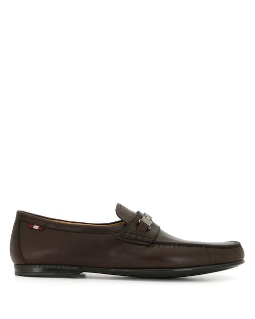 Bally snake chain-strap loafers