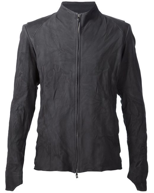 Devoa leather zip jacket