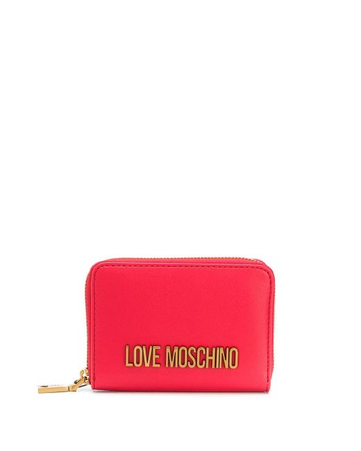 Love Moschino logo plaque wallet