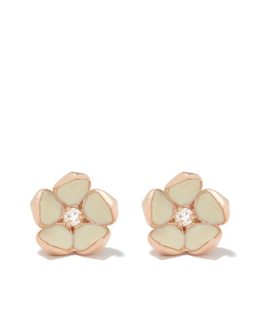 Shaun Leane Cherry Blossom diamond flower stud earrings