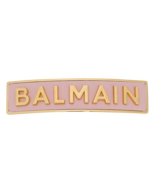 Balmain logo-lettering hair clip