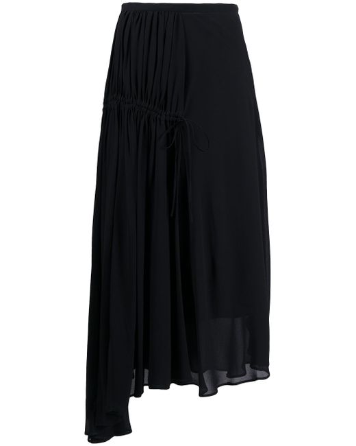 N.21 asymmetric pleated skirt
