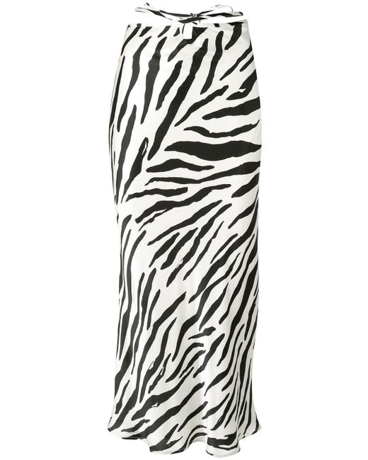 Christopher Esber zebra-print straight skirt