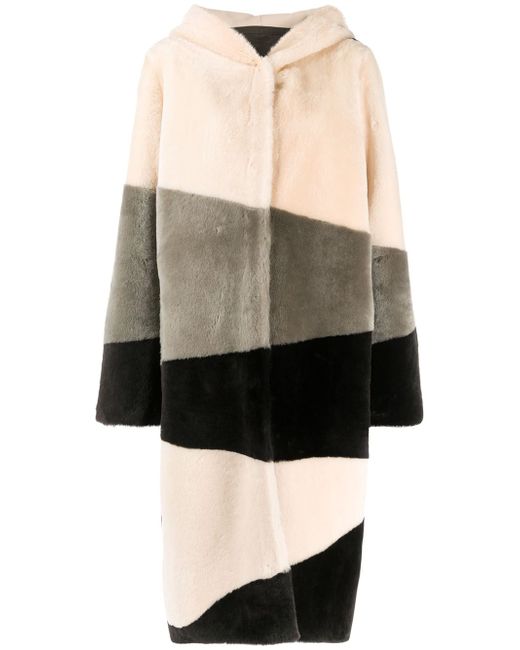 Liska hooded single-breasted coat
