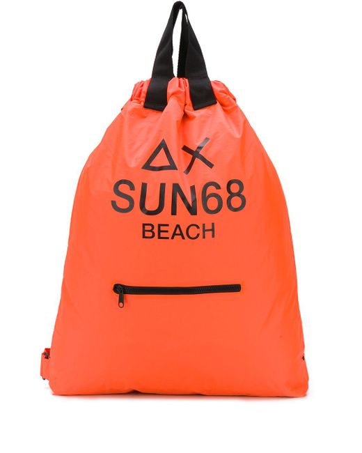 Sun 68 logo-print backpack