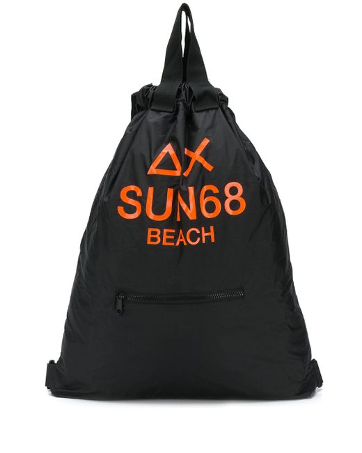 Sun 68 logo print backpack