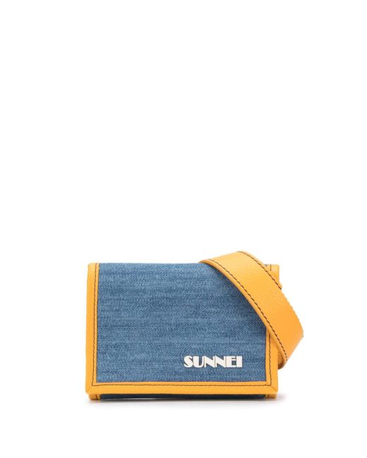 Sunnei logo print trifold wallet