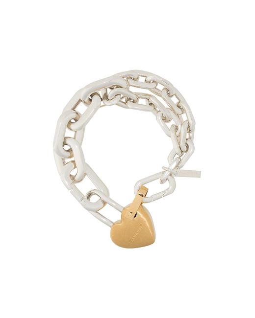 Ambush heart padlock bracelet