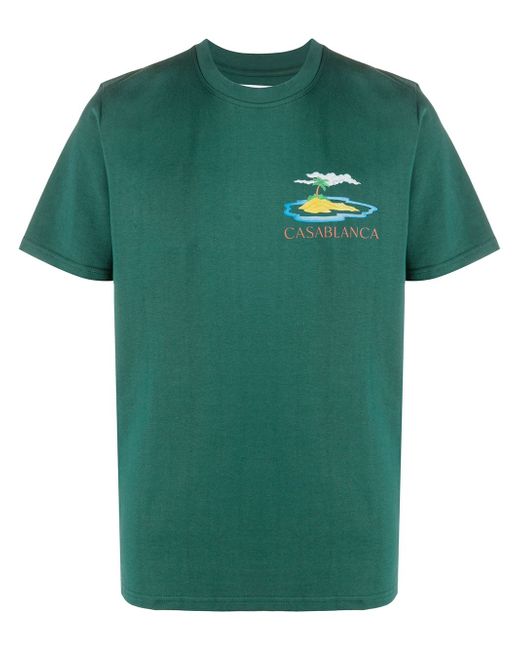 Casablanca logo-print short-sleeved T-shirt